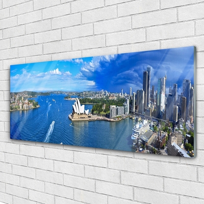 Acrylglasbilder Meer Stadt Gebäude
