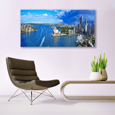 Acrylglasbilder Meer Stadt Gebäude