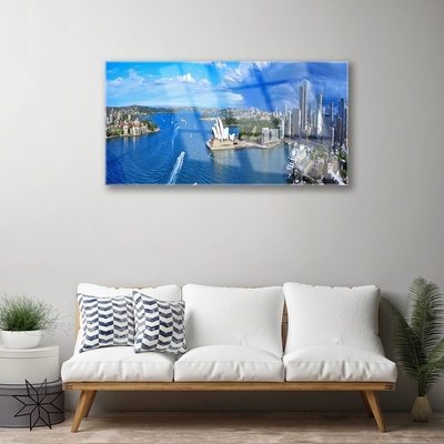 Acrylglasbilder Meer Stadt Gebäude