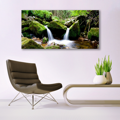 Acrylglasbilder Wasserfall Felsen Natur