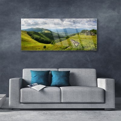 Acrylglasbilder Gebirge Wiese Landschaft
