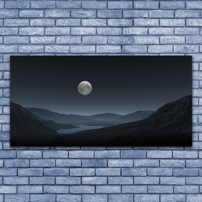 Acrylglasbilder Nacht Mond Landschaft