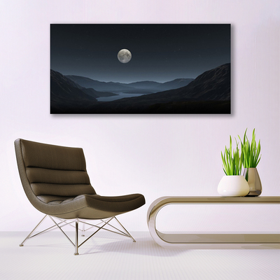 Acrylglasbilder Nacht Mond Landschaft