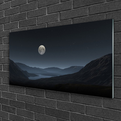 Acrylglasbilder Nacht Mond Landschaft