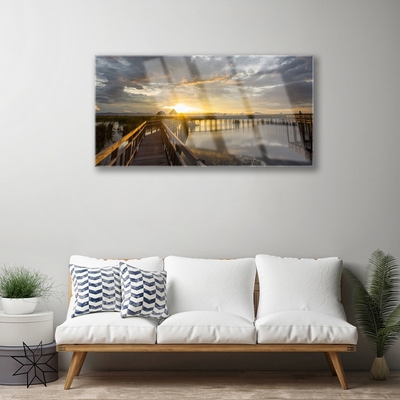 Acrylglasbilder Brücke Meer Architektur