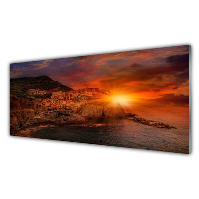Acrylglasbilder Meer Stadt Sonne Landschaft