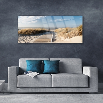 Acrylglasbilder Strand Weg Landschaft