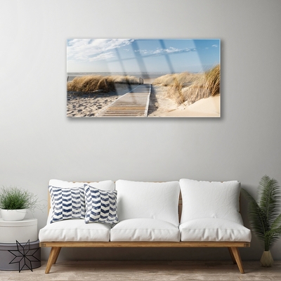 Acrylglasbilder Strand Weg Landschaft