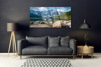 Acrylglasbilder Gebirge See Steine Landschaft