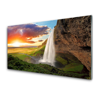 Acrylglasbilder Gebirge Wasserfall Natur