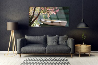 Acrylglasbilder Boot Baum Landschaft