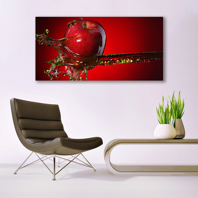 Acrylglasbilder Wandbilder Druck 120x40 Apfel Wasser Küche SODERANFERTIGUNG