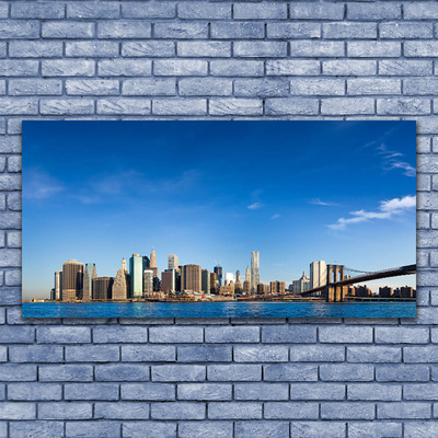 Acrylglasbilder Stadt Brücke Gebäude