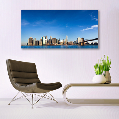 Acrylglasbilder Stadt Brücke Gebäude