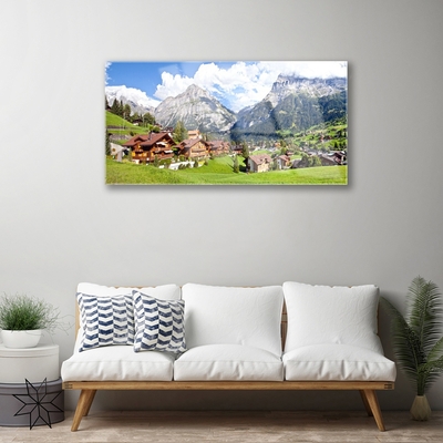 Acrylglasbilder Häuser Gebirge Landschaft