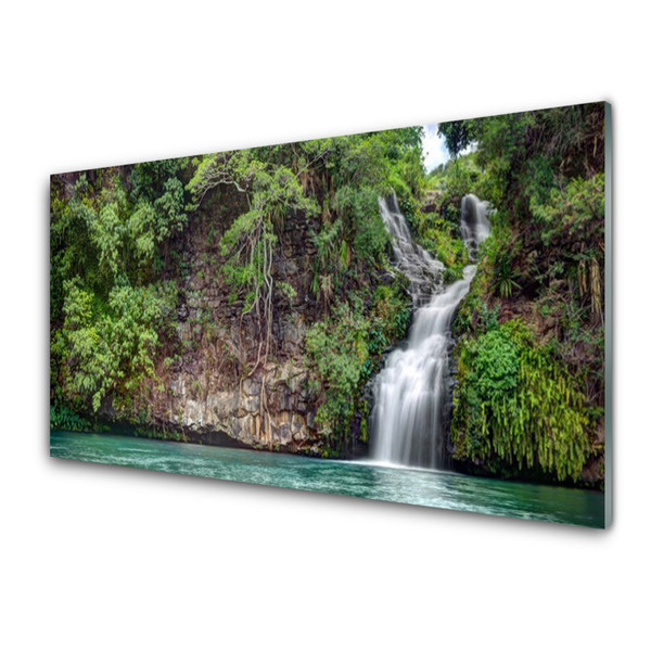 Acrylglasbilder Wasserfall Fels Natur