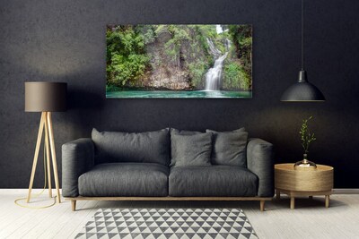 Acrylglasbilder Wasserfall Fels Natur