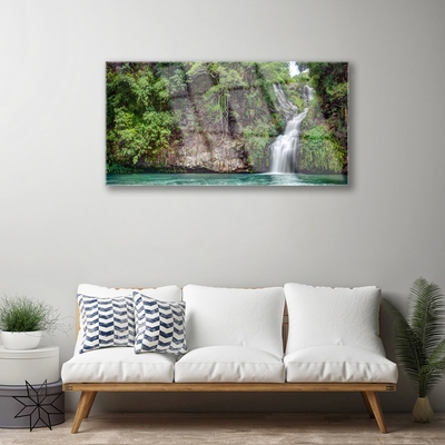 Acrylglasbilder Wasserfall Fels Natur