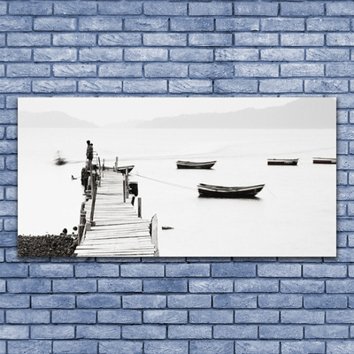 Acrylglasbilder Brücke Boote Architektur