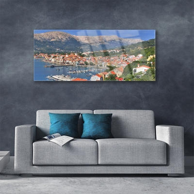 Acrylglasbilder Stadt Gebirge Meer Landschaft