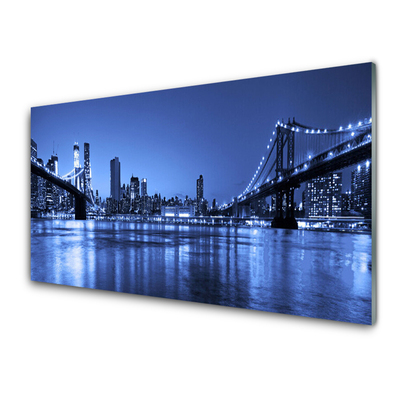 Glasbild aus Plexiglas® Stadt Brücke Architektur