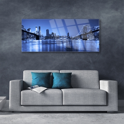 Glasbild aus Plexiglas® Stadt Brücke Architektur