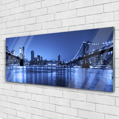 Glasbild aus Plexiglas® Stadt Brücke Architektur