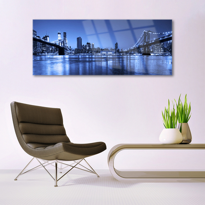 Glasbild aus Plexiglas® Stadt Brücke Architektur