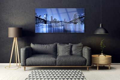 Glasbild aus Plexiglas® Stadt Brücke Architektur