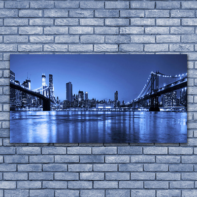 Glasbild aus Plexiglas® Stadt Brücke Architektur