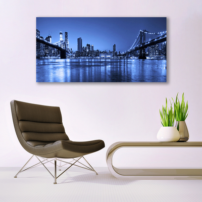 Glasbild aus Plexiglas® Stadt Brücke Architektur