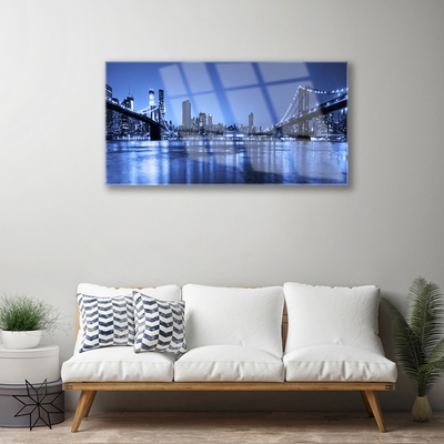 Glasbild aus Plexiglas® Stadt Brücke Architektur