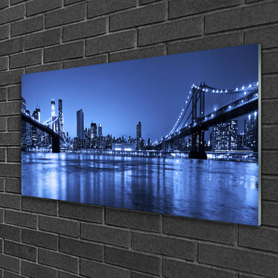 Glasbild aus Plexiglas® Stadt Brücke Architektur