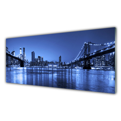 Glasbild aus Plexiglas® Stadt Brücke Architektur