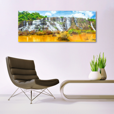 Glasbild aus Plexiglas® Wasserfall Natur