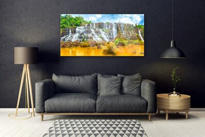 Glasbild aus Plexiglas® Wasserfall Natur