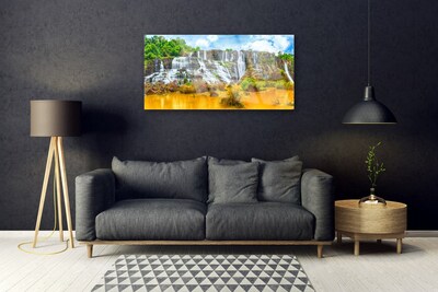 Glasbild aus Plexiglas® Wasserfall Natur