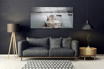 Glasbild aus Plexiglas® Brücke Meer Architektur