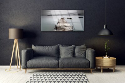 Glasbild aus Plexiglas® Brücke Meer Architektur
