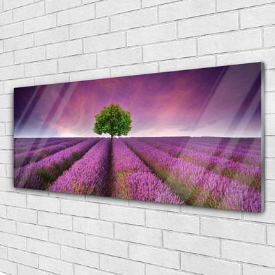 Glasbild aus Plexiglas® Wiese Baum Natur