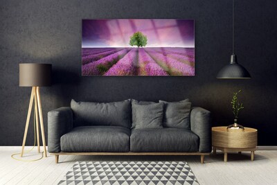 Glasbild aus Plexiglas® Wiese Baum Natur