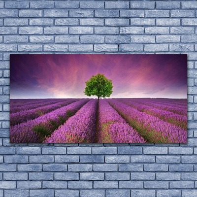 Glasbild aus Plexiglas® Wiese Baum Natur