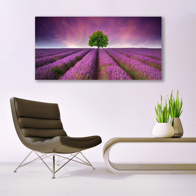 Glasbild aus Plexiglas® Wiese Baum Natur