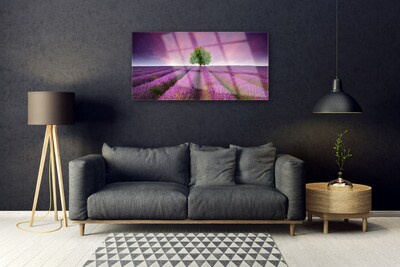 Glasbild aus Plexiglas® Wiese Baum Natur