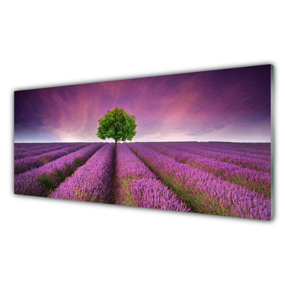 Glasbild aus Plexiglas® Wiese Baum Natur