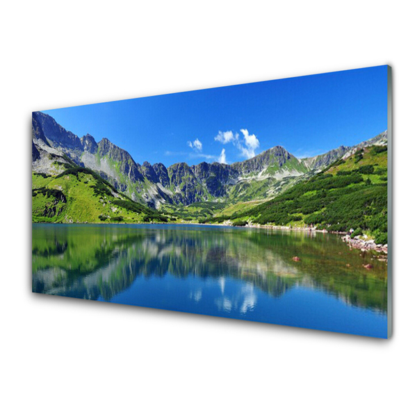 Glasbild aus Plexiglas® Gebirge See Landschaft