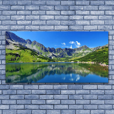 Glasbild aus Plexiglas® Gebirge See Landschaft