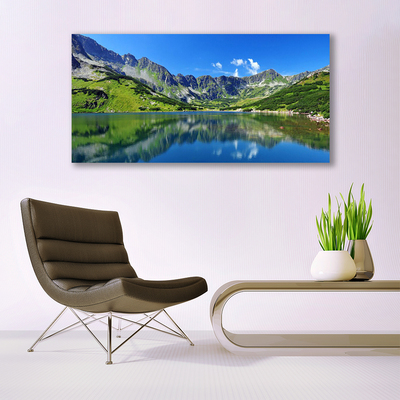 Glasbild aus Plexiglas® Gebirge See Landschaft