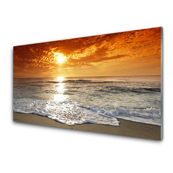 Glasbild aus Plexiglas® Meer Sonne Landschaft