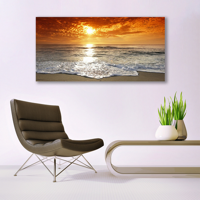 Glasbild aus Plexiglas® Meer Sonne Landschaft